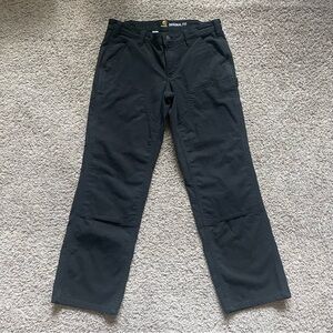 Carhartt Pants Womens 8 Short Black Double Knee Canvas Outdoor Workwear Grunge